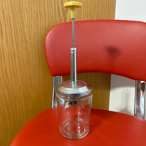 Vintage Hand Chopper Acme Glass Jar 1-1/2 Cups 12 Ounces Made in USA