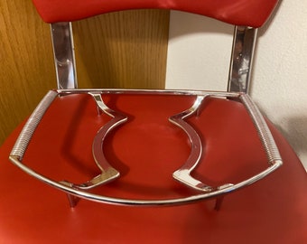 Vintage MCM Corning Metal Serving Cradle P-7-M-1 Casserole Holder Pyrex Chrome