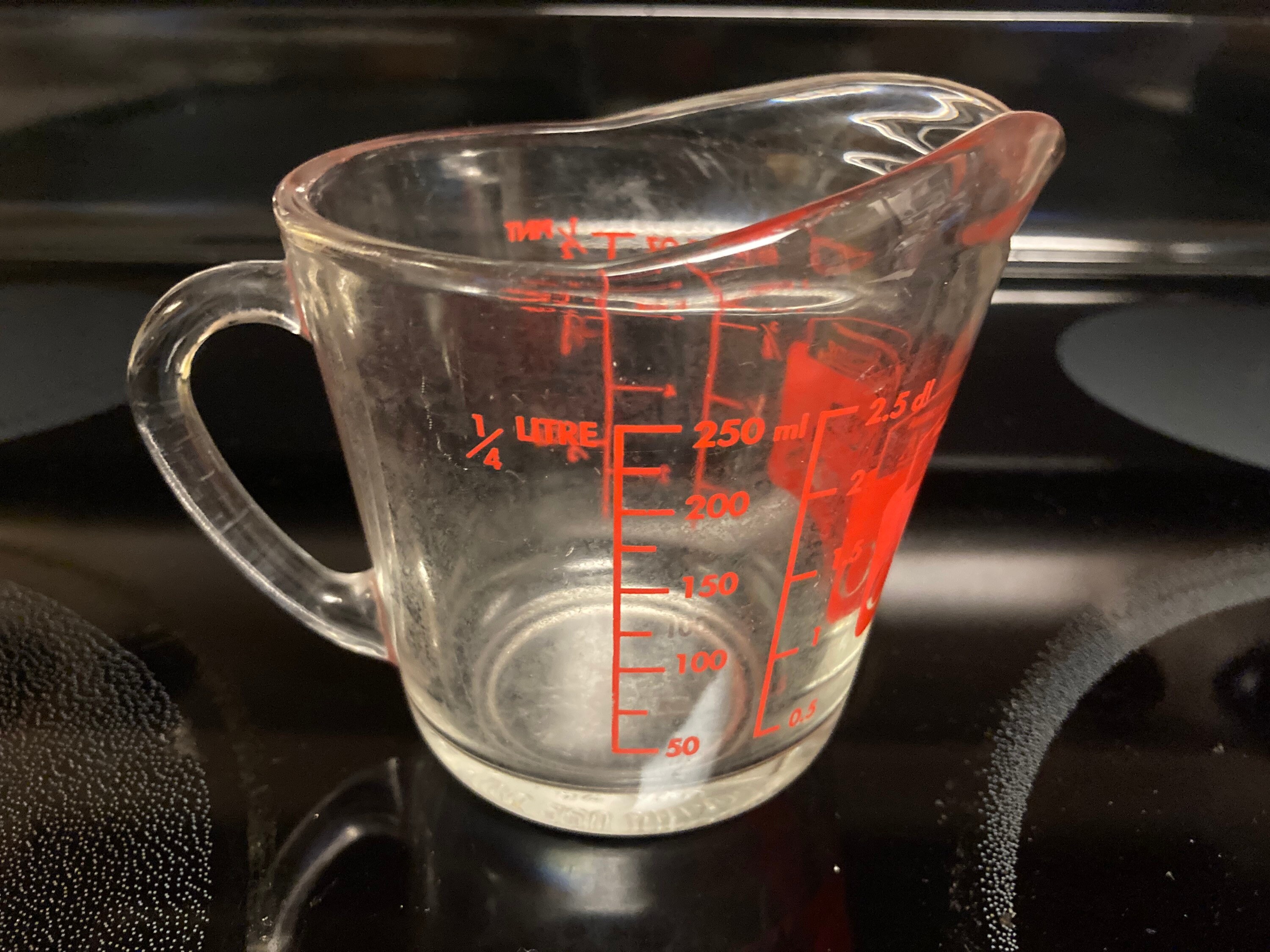 Anchor Hocking 496 One Cup Oven Originals Glass Measuring Cup, Vintage Glass  Anchor Hocking One Cup Measuring Cup 