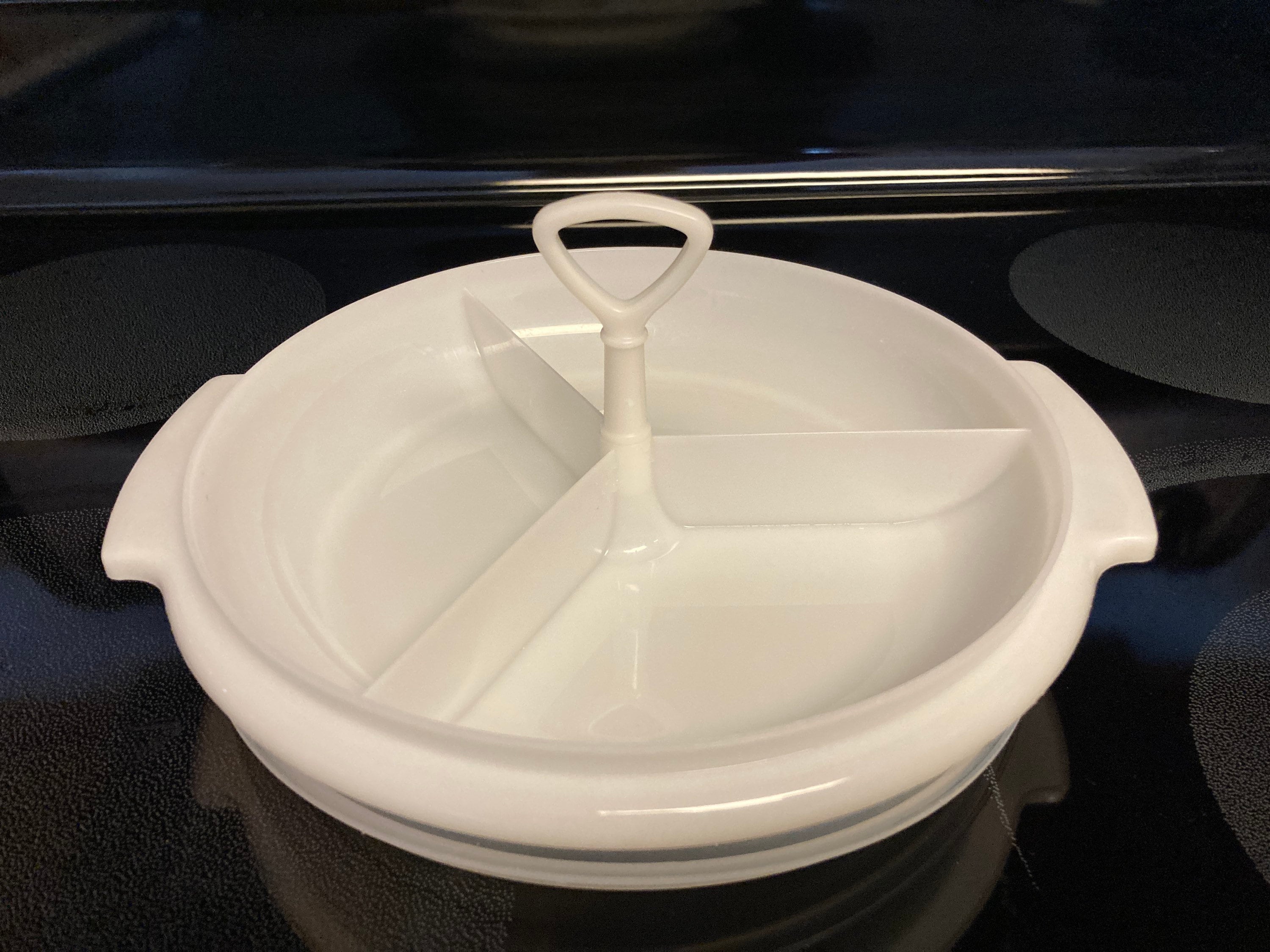 Vintage Tupperware Three Piece Suzette 608, Three Sectioned Relish