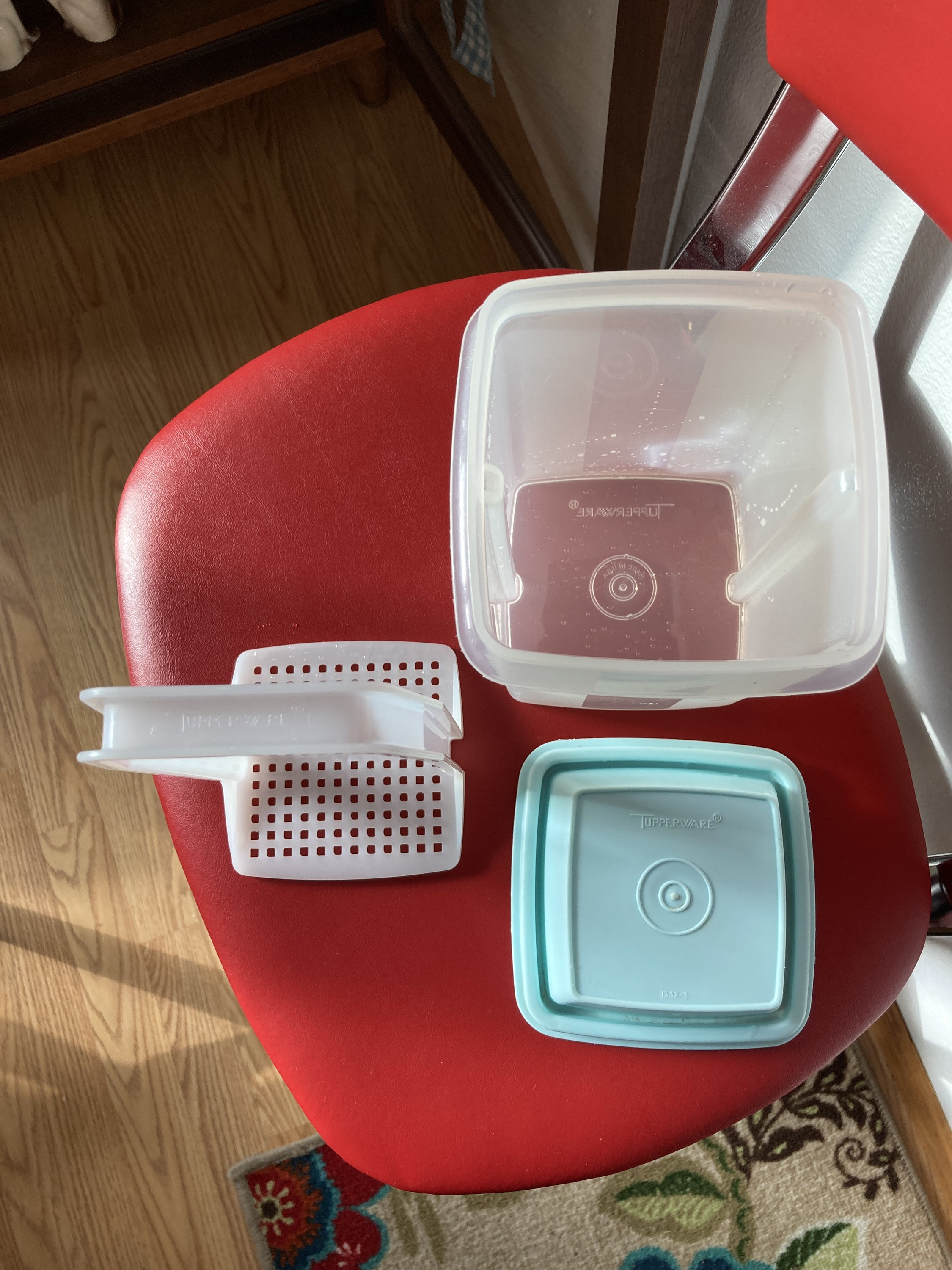 Tupperware Pickle Keeper 1330 With Light Blue Lid 3 Piece Etsy