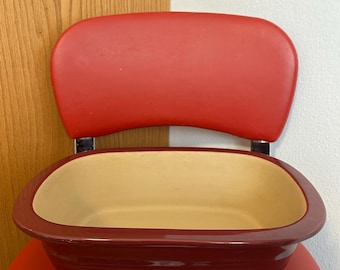 1321 The Pampered Chef 3.1 Qt Cranberry Baker Casserole Roaster Stone