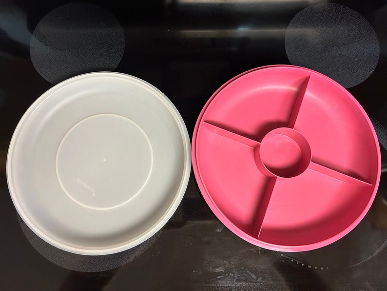 Tupperware 1708 1709 Divided Vegetable Relish Serving Tray Etsy