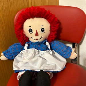Applause Raggedy Ann Rag Cloth Doll 17” Stuffed Toy Raggedy Ann Doll