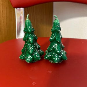Vintage 1950 Gurley Novelty Co. 3&quot; Glitter Christmas Tree Candles Unburned, Vintage Christmas Tree Candles, Vintage Christmas