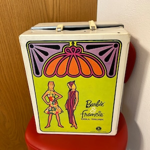 Vintage Barbie & Francie Doll Trunk 1965 Mattel Inc Barbie Carrying Case