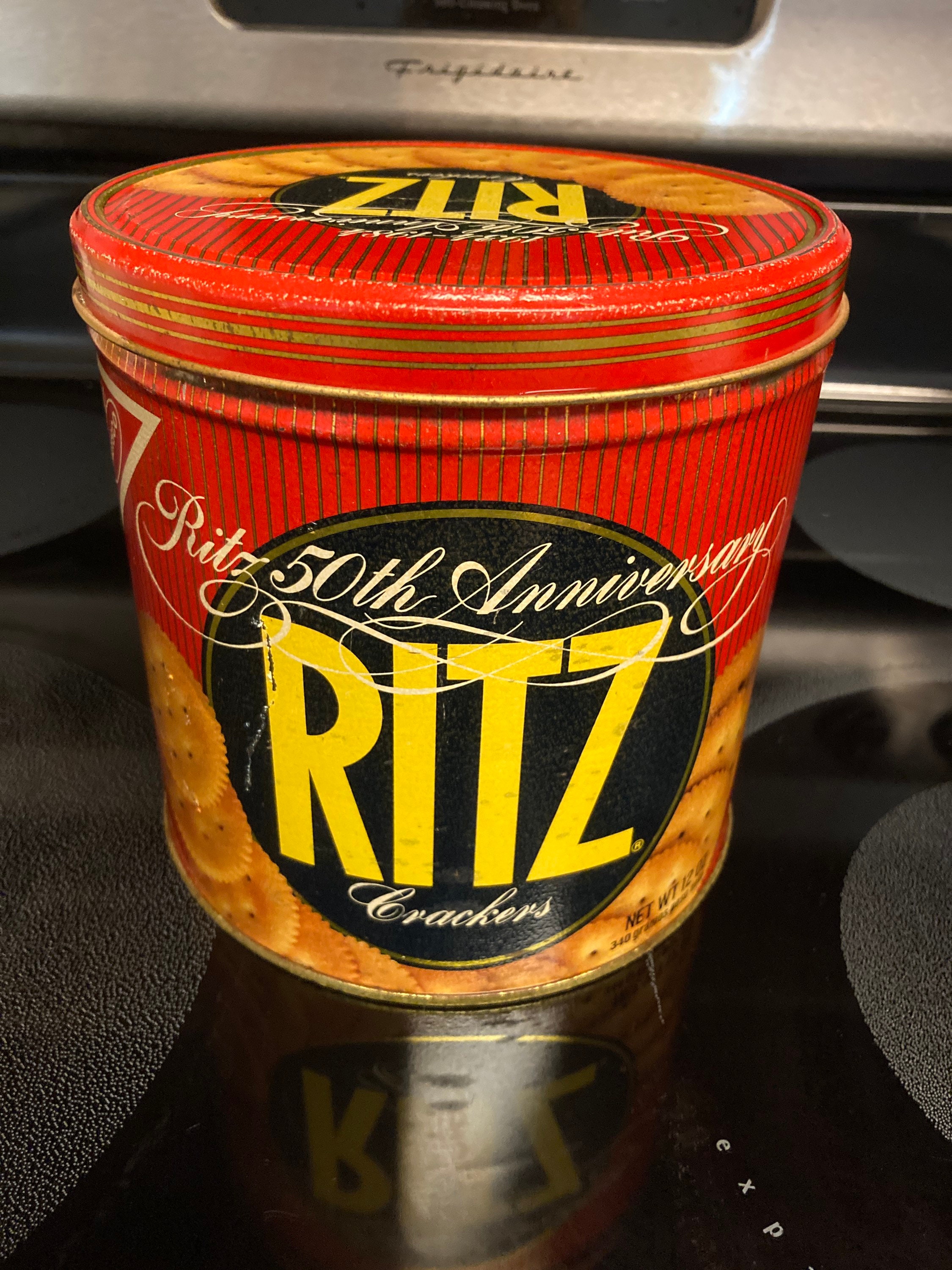 Vintage RITZ Crackers Nabisco 50th Anniversary Collector Round Tin
