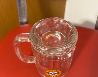Vintage A&W Root Beer 4 1/4 Inch Heavy Dimpled Glass Mug With