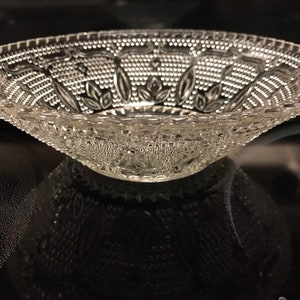 Vintage Serving Dish, Decorative Glass Dish, Glass Beaded Dish, Vintage Dessert Dish, Vintage Glass Decorative Serving Dish
