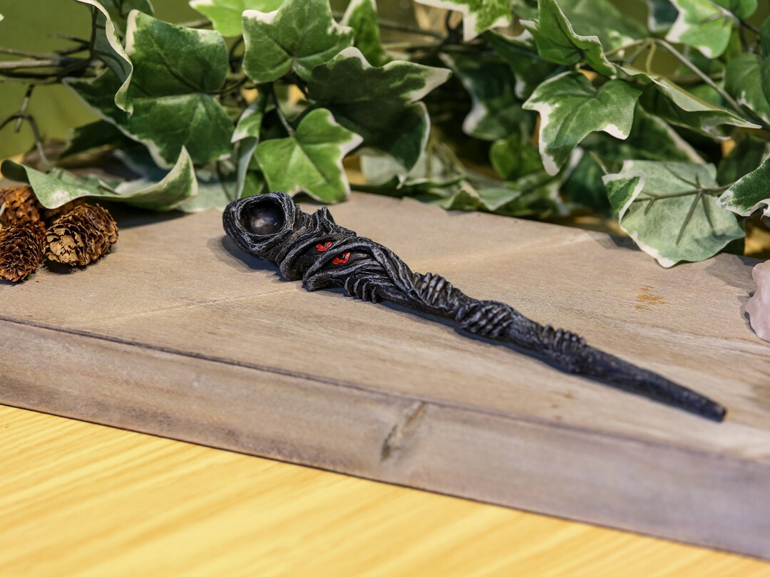 Dark Grim Reaper Wand Witches Wand Wizards Wand Altar Etsy