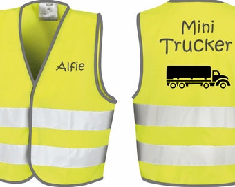 PERSONALISED HI VIZ HIGH VIS SAFETY VEST WAISTCOAT EN ISO20471 C2#Adults XL~Royal~Front /& Back Print