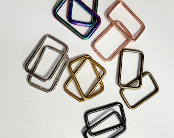 1 1/4" Rectangle rings, handbag hardware, strap connectors