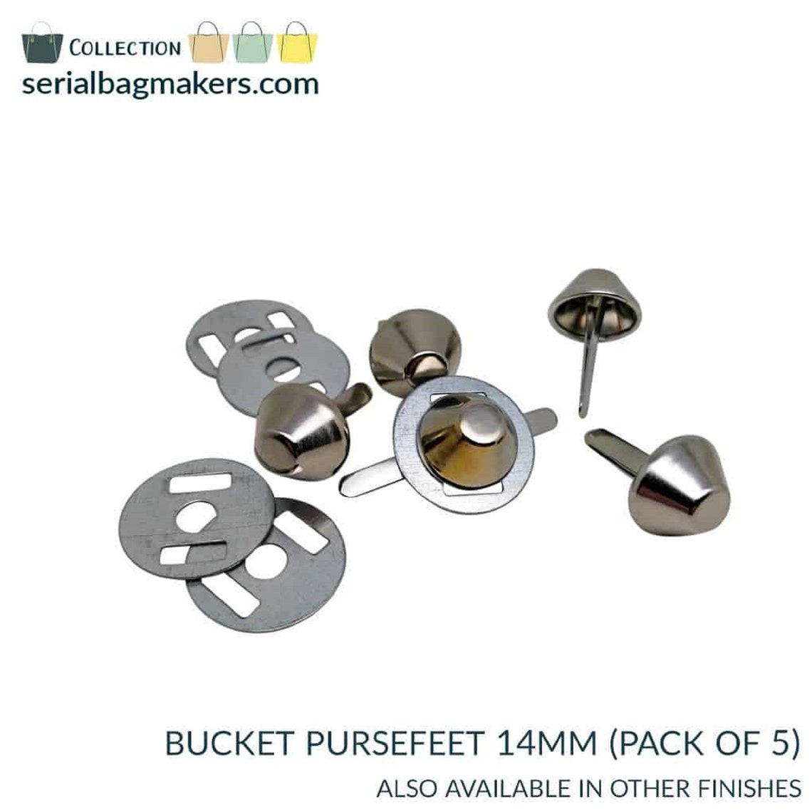 Bucket Style Bag Feet 14mm 5 Pack Bag Feet Handbag Etsy