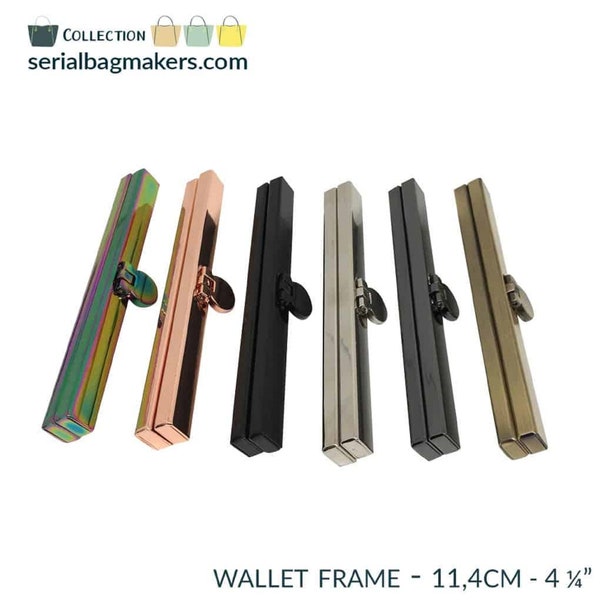 Small Wallet Frame 4 3/8" (.952cm), wallet hardware, handbag hardware, purse hardware, serial bagmakers