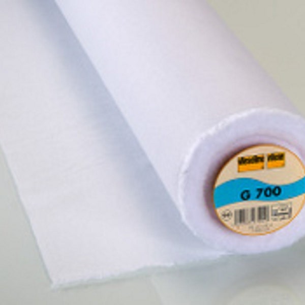 Vlieseline G700 Woven Fusible Interlining Medium Weight White, medium interfacing, bag interfacing