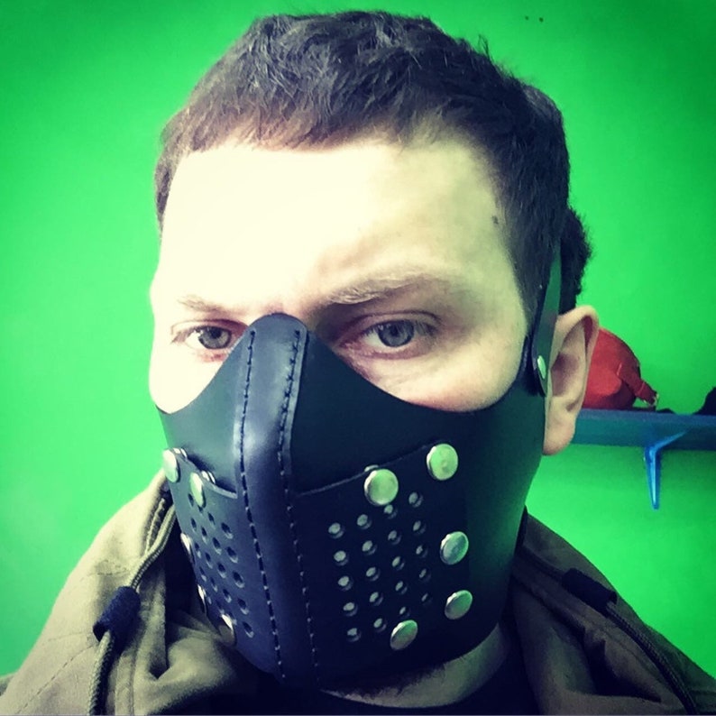 Motorcycle Leather Mask Biker Mask Leather Mask Wind Mask Etsy