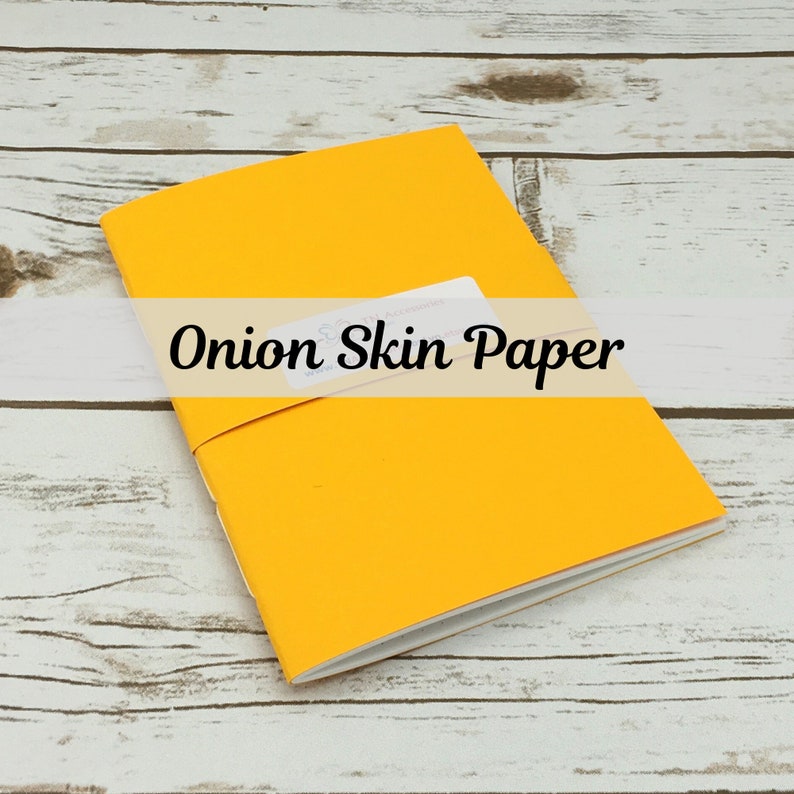 Onion Paper Insert Gold Cover Traveler's Notebook Etsy