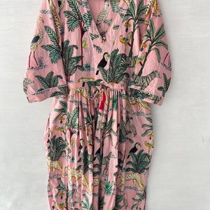 Pink Jungle print dress, Animal print women&#39;s dress, Midi cotton dress, Jungle print plus size size dress, Flapper summer dress, prom dress