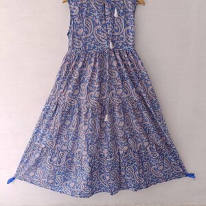 Indian Cotton Dress, Block Print Dress Summer Dress Midi Dress Boho Long Maxi Dress Skater Dress, Sleeveless Dress, Prom Dress, gift for her