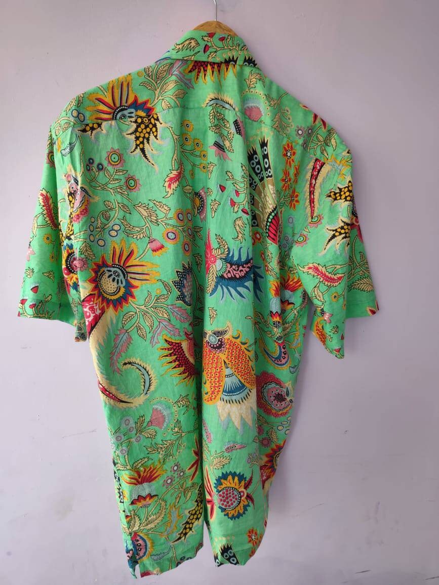 Mens Vintage Shirt Bright Colorful Retro Summer Shirt All - Etsy