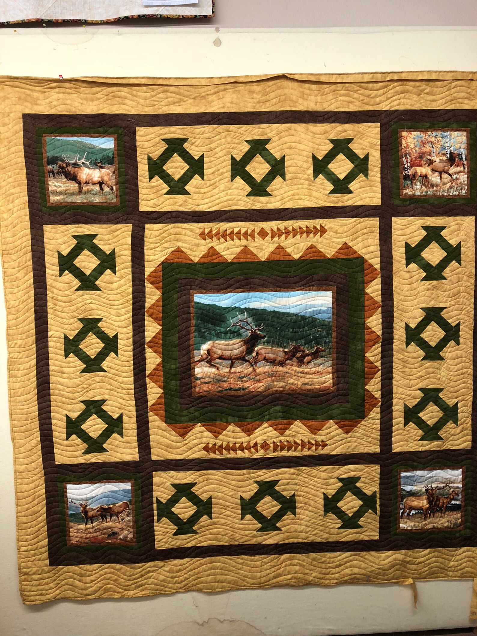 Elk panel quilt Etsy