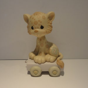 Precious Moments Wishing You Grrr-eatness Age 7 B-Day Figurine,Collectible Precious Moments Figurine,Vintage Precious Moments B-Day Figurine