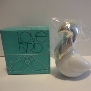 Avon Love Bird Decanter com Topázio Colônia, Frasco de perfume Avon colecionável, Vintage Avon Love Bird Decanter com Topázio Colônia
