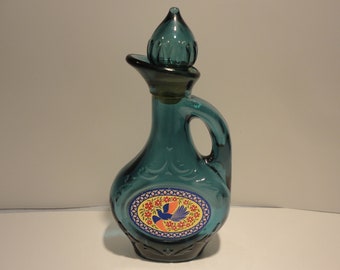 Avon Blue Persian Pitcher,Collectible Avon Bottle,Vintage Avon Blue Persian Pitcher,Vintage Avon Blue Cruet,Blue Glass Cruet