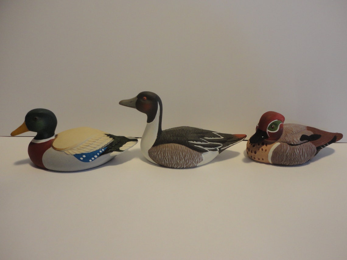 Avon Collector Duck Series Mallard Green Winged Teal and | Etsy