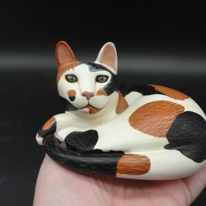 Enesco Tyber Cats Calico Cat Figurine,collectible Enesco Tyber