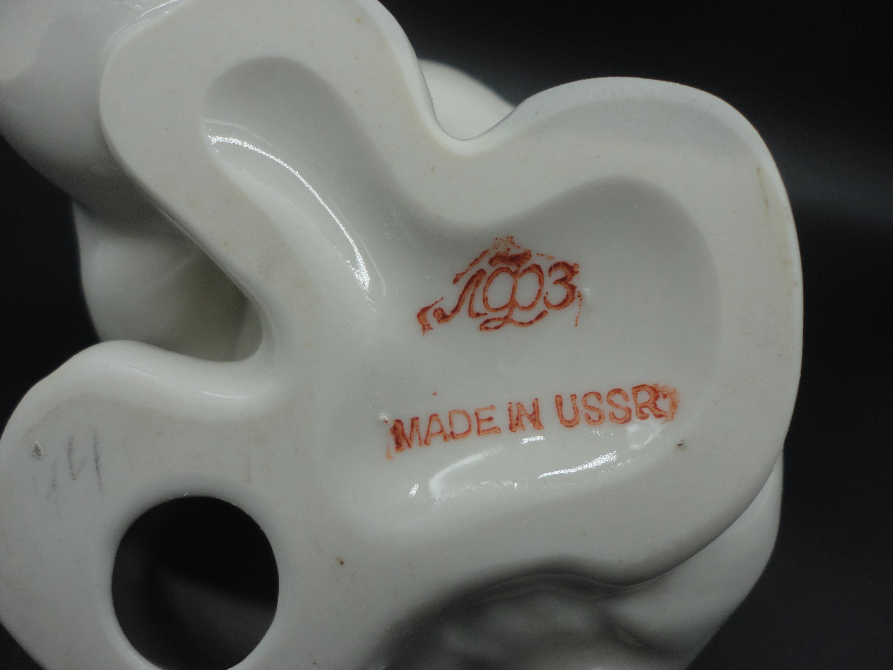 Vintage Lomonosov Porcelain Polar Bear, USSR Collectible Figurine