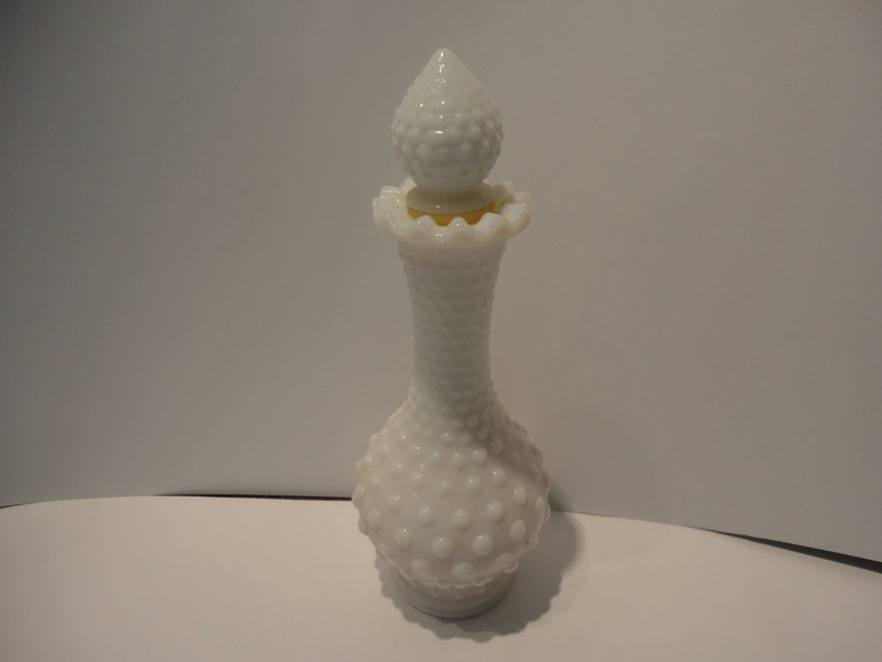 Avon White Milk Glass Hobnail Bud Vase Perfume Etsy