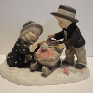 Enesco Kim Anderson&#39;s Pretty As A Picture Gliding Through The Season of Love,Collectible Kim Anderson Figurine,Vintage Kim Anderson Figurine