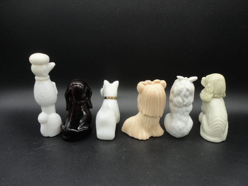 Vintage Avon Dog Perfume Bottles,Set of 6,Bon Bon Poodle,Baby Basset,Princess of Yorkshire,Sweet Tooth Terrier Lady Spaniel & Queen of Scots image 5