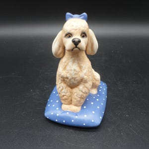 The Franklin Mint Porcelain Poodle Figurine,Collectible Porcelain Poodle Figurine,Vintage The Franklin Mint Porcelain Poodle Figurine
