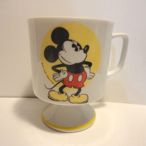 Walt Disney Productions Mickey Mouse Mug,Collectible Disney Mickey Mouse Mug,Vintage Walt Disney Prooductions Mickey Mouse Pedestal Mug image 2