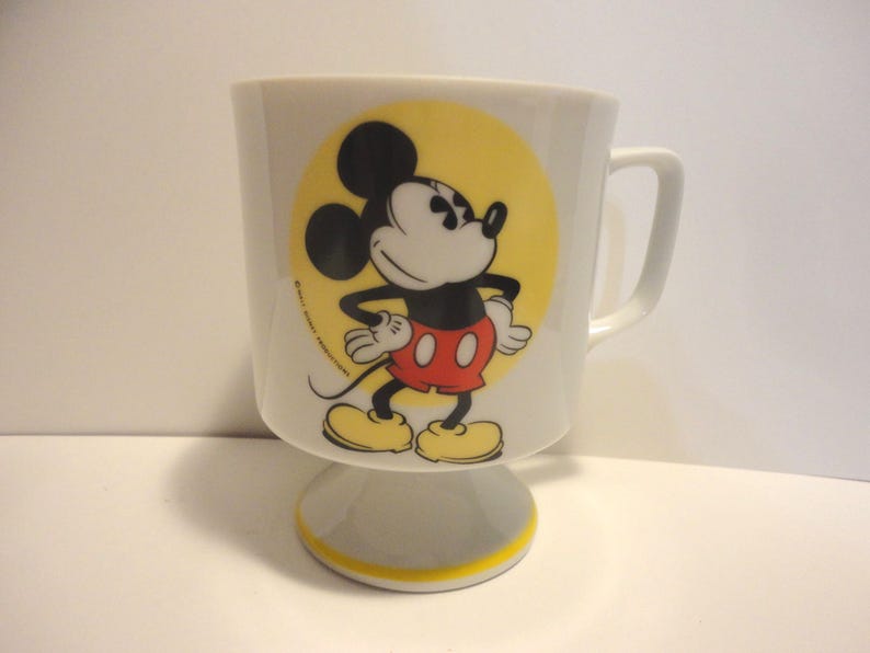Walt Disney Productions Mickey Mouse Mug,Collectible Disney Mickey Mouse Mug,Vintage Walt Disney Prooductions Mickey Mouse Pedestal Mug image 2
