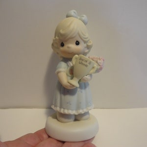 Precious Moments You&#39;re My Number One Friend Porcelain Figurine,Collectible Precious Moments Figurine,Vintage Precious Moments Figurine
