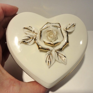 Adeline Collection Heart Shaped Trinket Box,Collectible Heart Shaped Trinket Box,Vintage Adeline Collection Heart Shaped Trinket Box