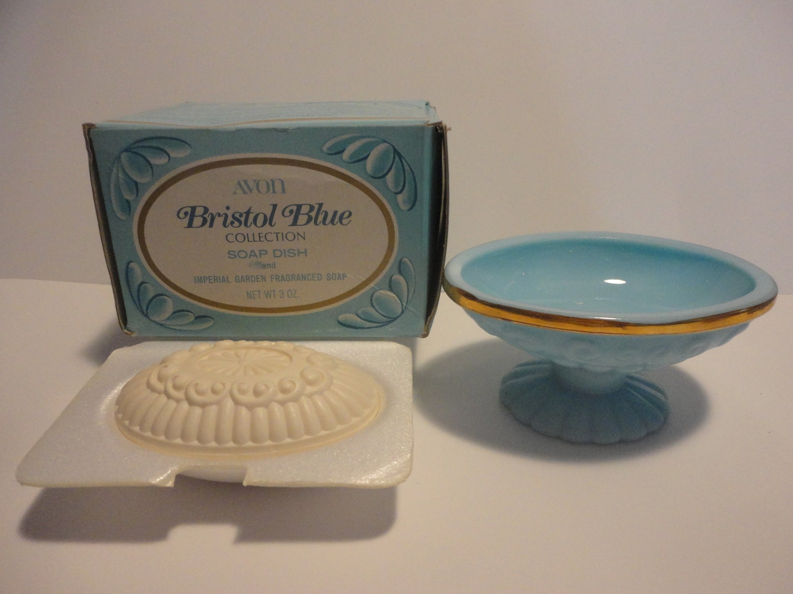 Avon Bristol Blue Collection Soap Dish and Imperial Garden Etsy