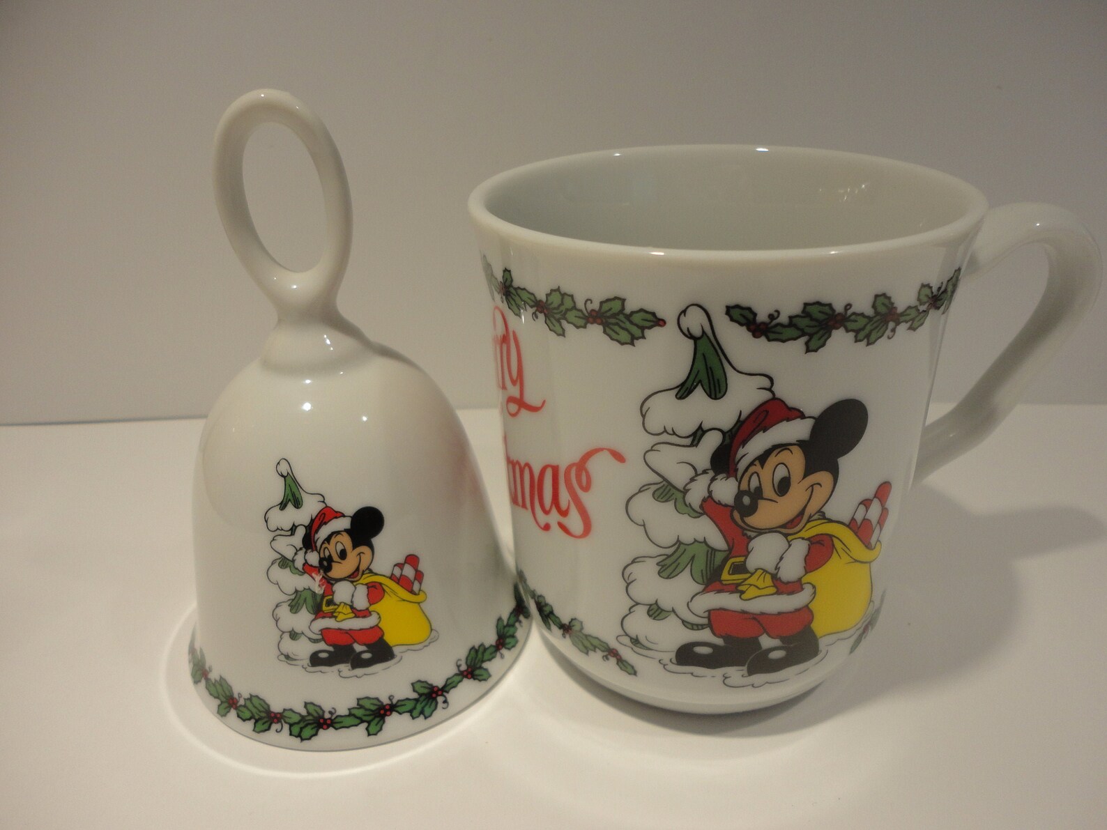 Disney Mickey Mouse Christmas Mug and Bell Made in Etsy