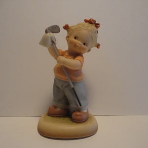 Lucie Attwell Memories of Yesterday You Won&#39;t Catch Me Being A Golf Widow,Vintage Lucy Attwell Golf Figurine,Collectible Golf Figurine
