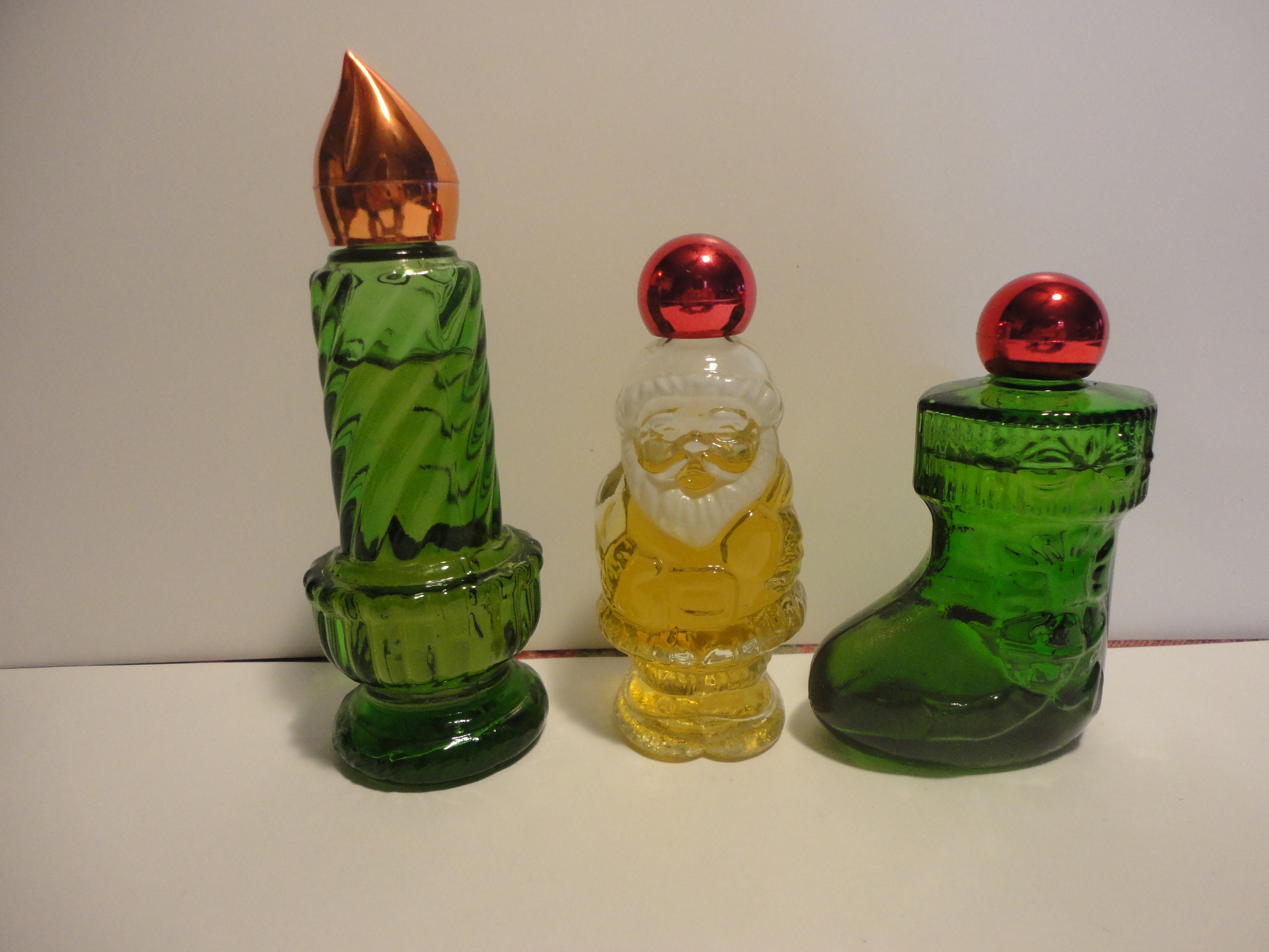工芸品 AVON Xmas candle type perfume bottle Vintage AVON Christmas Candle Cologne Perfume EMPTY Bottle 1