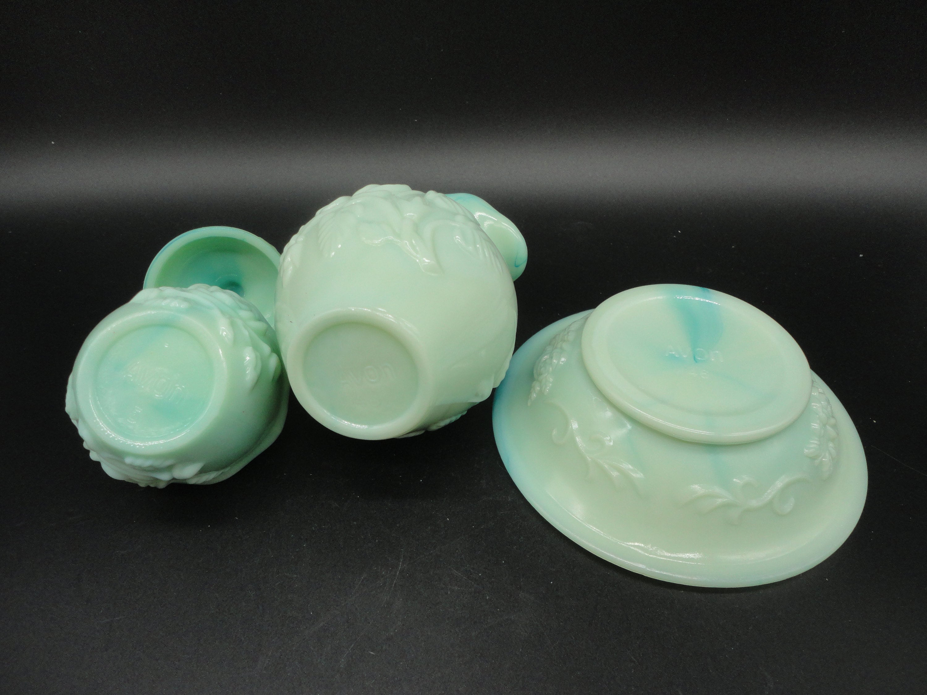食器 AVON Avon Victorian Pitcher & Bowl, Soap Dish and Powder Sachet