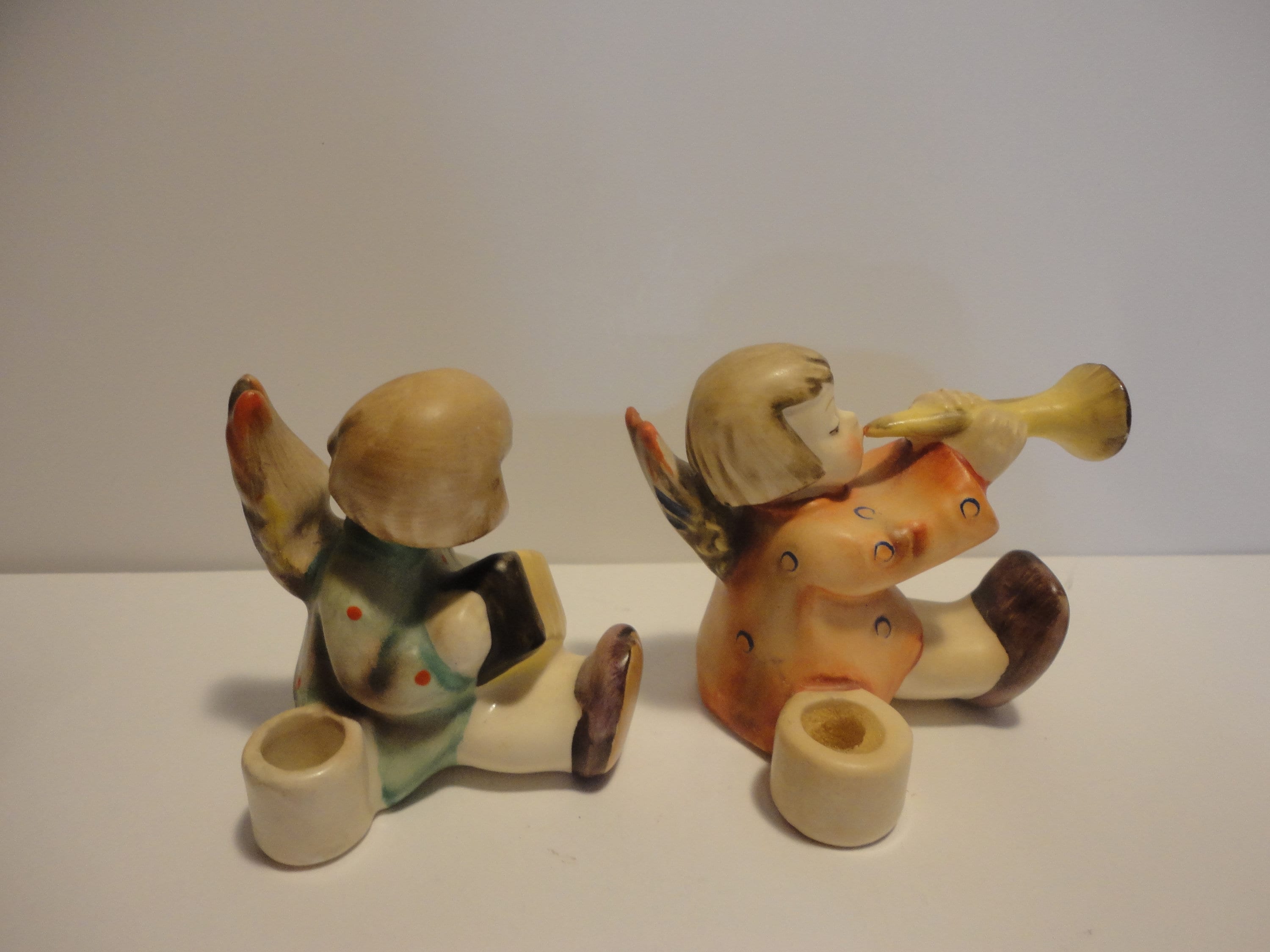 Goebel Hummel Angel Playing Instruments Candle Holders Made in Etsy