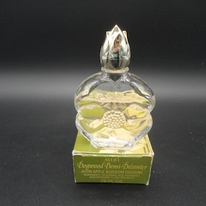 Vintage Avon Dogwood Demi Karaffe mit Avon Apfelblüte Köln