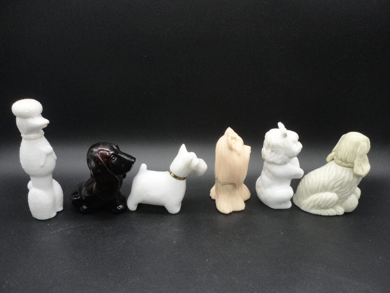 Vintage Avon Dog Perfume Bottles,Set of 6,Bon Bon Poodle,Baby Basset,Princess of Yorkshire,Sweet Tooth Terrier Lady Spaniel & Queen of Scots image 4
