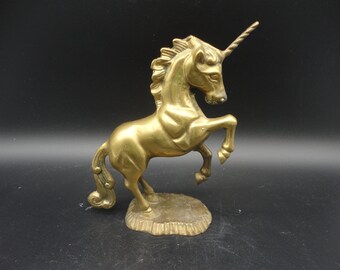 Vintage Brass Unicorn made in Taiwan,Collectible Brass Unicorn Figurine,Vintage Brass Unicorn made in Taiwan,Beautiful Brass Unicorn