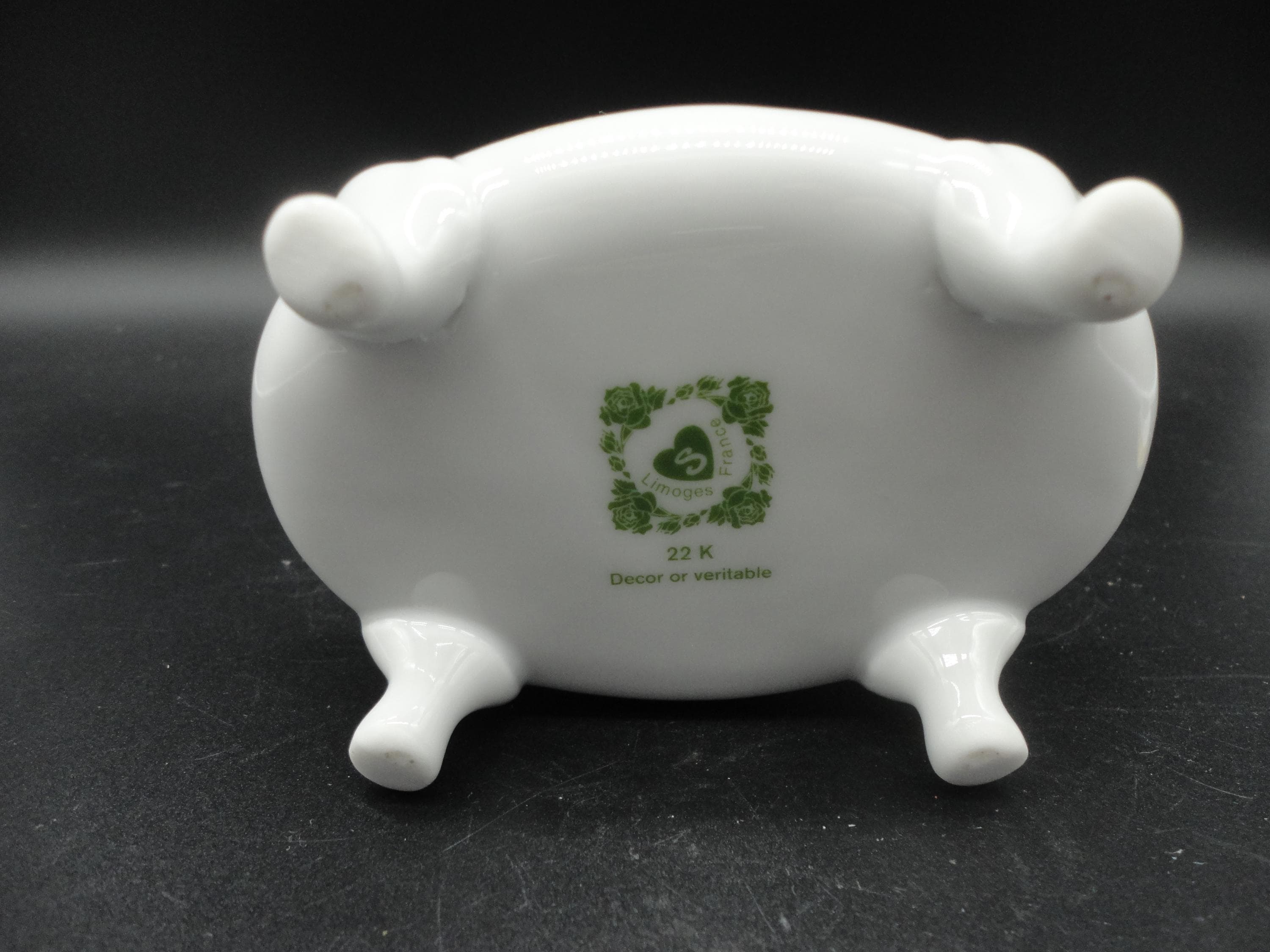 Limoges France 磁器製 置物 小物入れ イノシシ Limoges France 磁器製 置物 小物入れ イノシシ Limoges France 磁器製