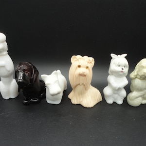 Vintage Avon Dog Perfume Bottles,Set of 6,Bon Bon Poodle,Baby Basset,Princess of Yorkshire,Sweet Tooth Terrier Lady Spaniel & Queen of Scots image 1